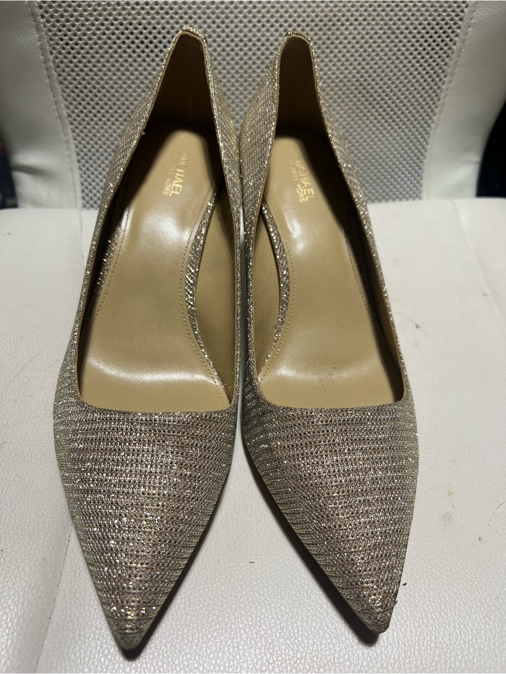 Michael Kors Sparkling Gold Pointed Toe Heels